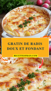 Gratin de radis doux et fondant
