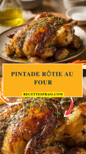 Pintade rôtie au four