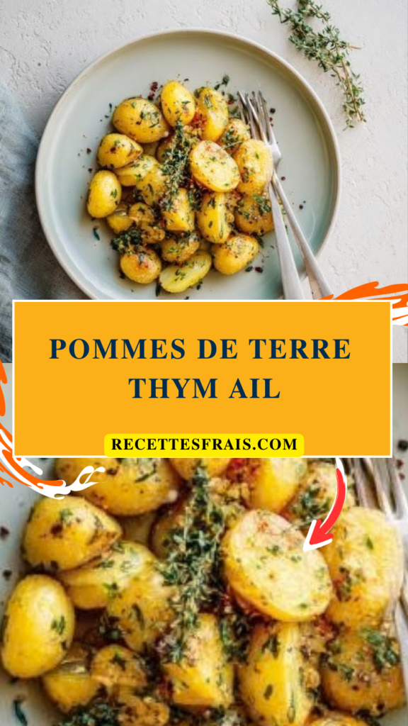 Pommes de terre thym ail