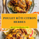 Poulet rôti citron herbes
