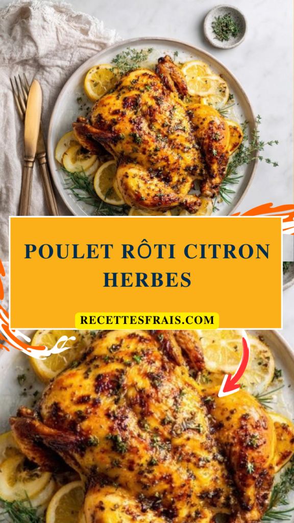 Poulet rôti citron herbes