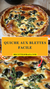 Quiche aux blettes facile