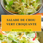 Salade de chou vert croquante