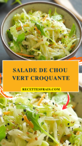 Salade de chou vert croquante