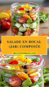 Salade en bocal (jar) composée
