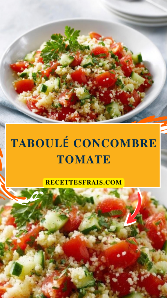 Taboulé concombre tomate