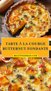 Tarte à la courge butternut fondante