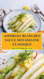 Asperges blanches sauce mousseline classique