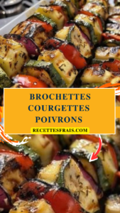 Brochettes courgettes poivrons