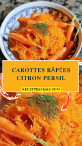Carottes râpées citron persil