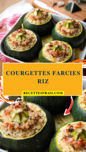 Courgettes farcies riz