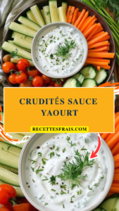 Crudités sauce yaourt