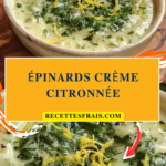 Épinards crème citronnée