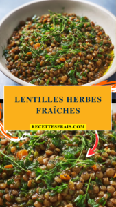Lentilles herbes fraîches
