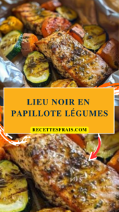 Lieu noir en papillote légumes