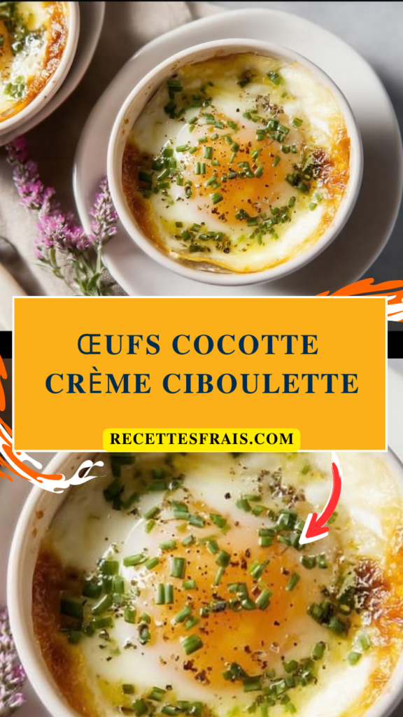 Œufs cocotte crème ciboulette