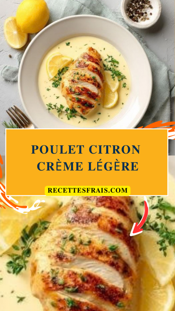 Poulet citron crème légère