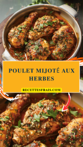 Poulet mijoté aux herbes