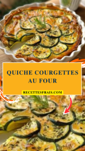Quiche courgettes au four