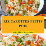 Riz carottes petits pois