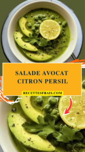 Salade avocat citron persil