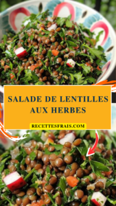 Salade de lentilles aux herbes