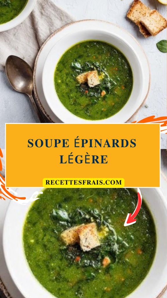 Soupe épinards légère