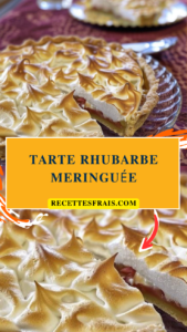 Tarte rhubarbe meringuée