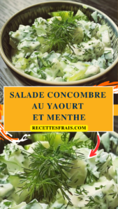 salade Concombre au yaourt et menthe